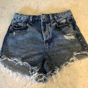 Hugh waisted jean shorts